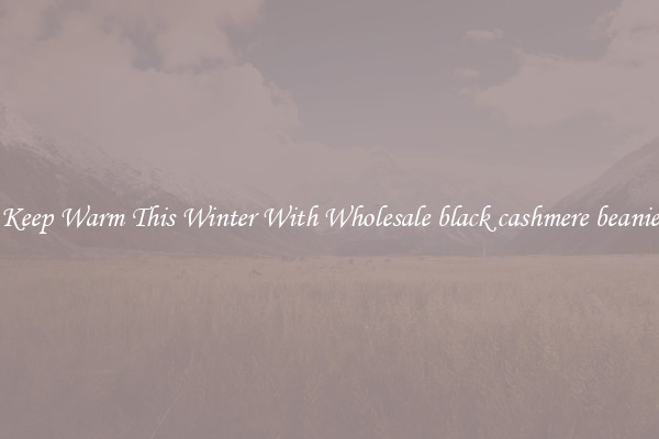 Keep Warm This Winter With Wholesale black cashmere beanie