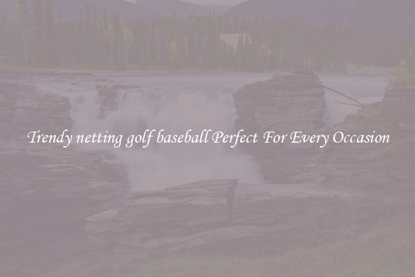 Trendy netting golf baseball Perfect For Every Occasion