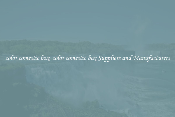 color comestic box, color comestic box Suppliers and Manufacturers