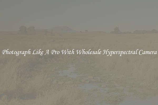 Photograph Like A Pro With Wholesale Hyperspectral Camera