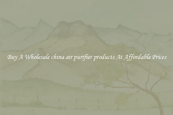 Buy A Wholesale china air purifier products At Affordable Prices