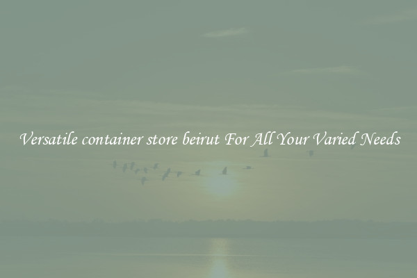 Versatile container store beirut For All Your Varied Needs