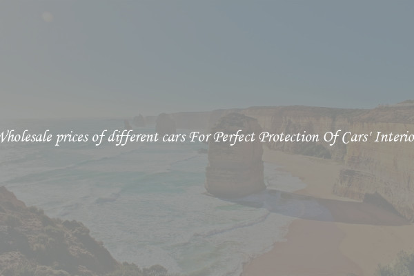 Wholesale prices of different cars For Perfect Protection Of Cars' Interior 