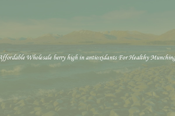 Affordable Wholesale berry high in antioxidants For Healthy Munching 