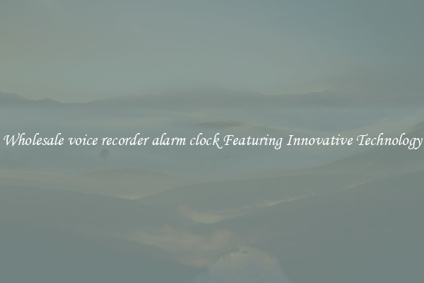 Wholesale voice recorder alarm clock Featuring Innovative Technology