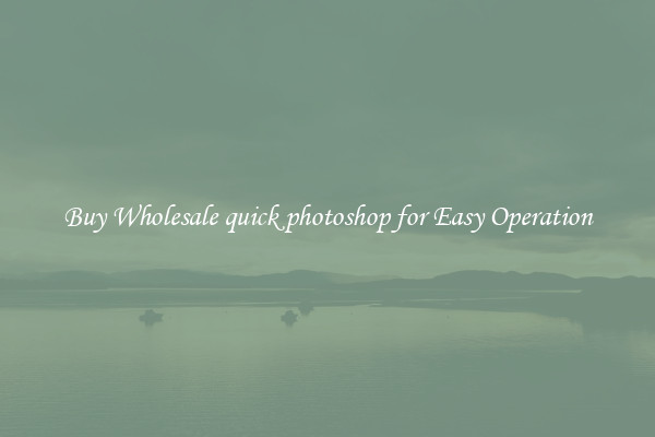 Buy Wholesale quick photoshop for Easy Operation