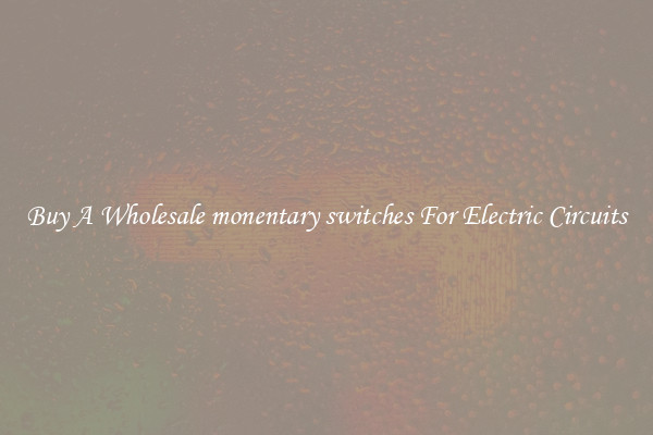 Buy A Wholesale monentary switches For Electric Circuits