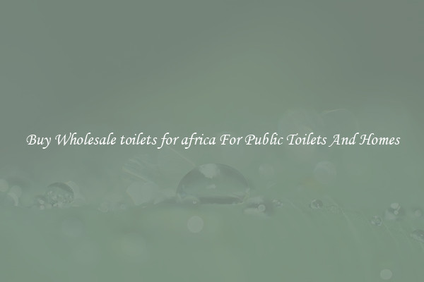 Buy Wholesale toilets for africa For Public Toilets And Homes