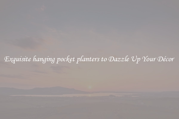 Exquisite hanging pocket planters to Dazzle Up Your Décor 