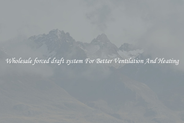 Wholesale forced draft system For Better Ventilation And Heating