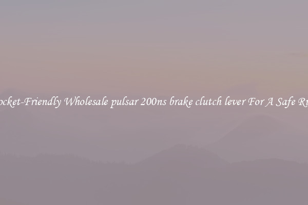 Pocket-Friendly Wholesale pulsar 200ns brake clutch lever For A Safe Ride